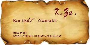 Karikó Zsanett névjegykártya