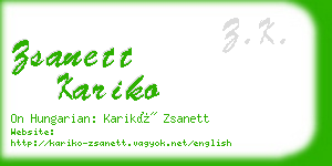 zsanett kariko business card